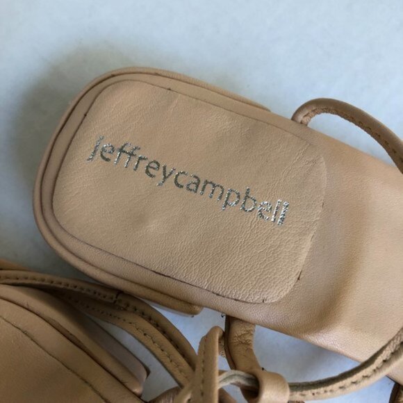 Jeffrey Campbell wrap nude leather sandals size 7 NEW - Picture 4 of 7